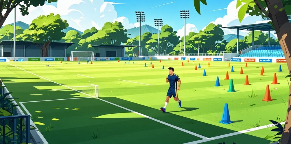 lucho memanfaatkan fasilitas latihan persib